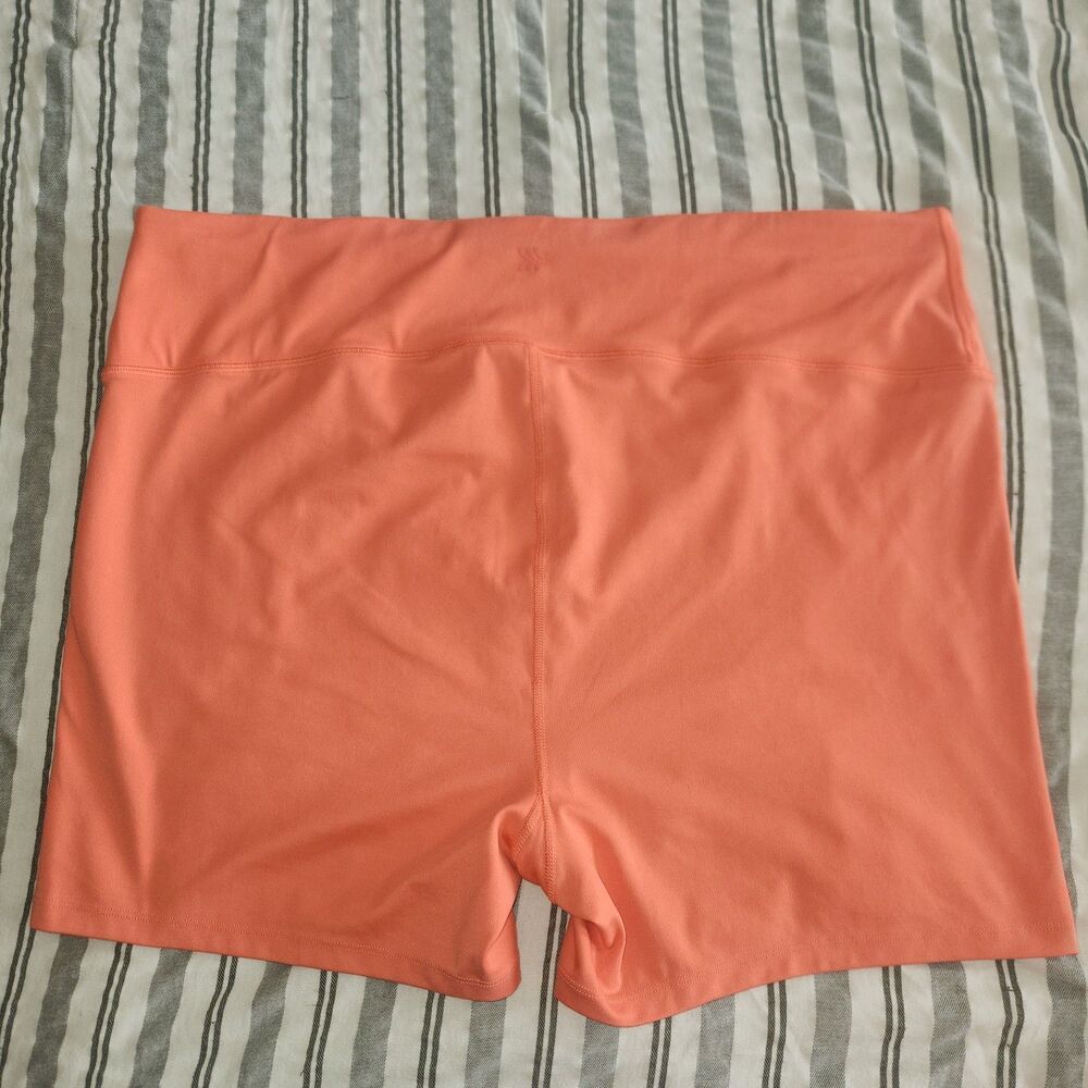 All in Motion Women's Brushed Sculpt Bike Shorts - Coral Pink Size 2X